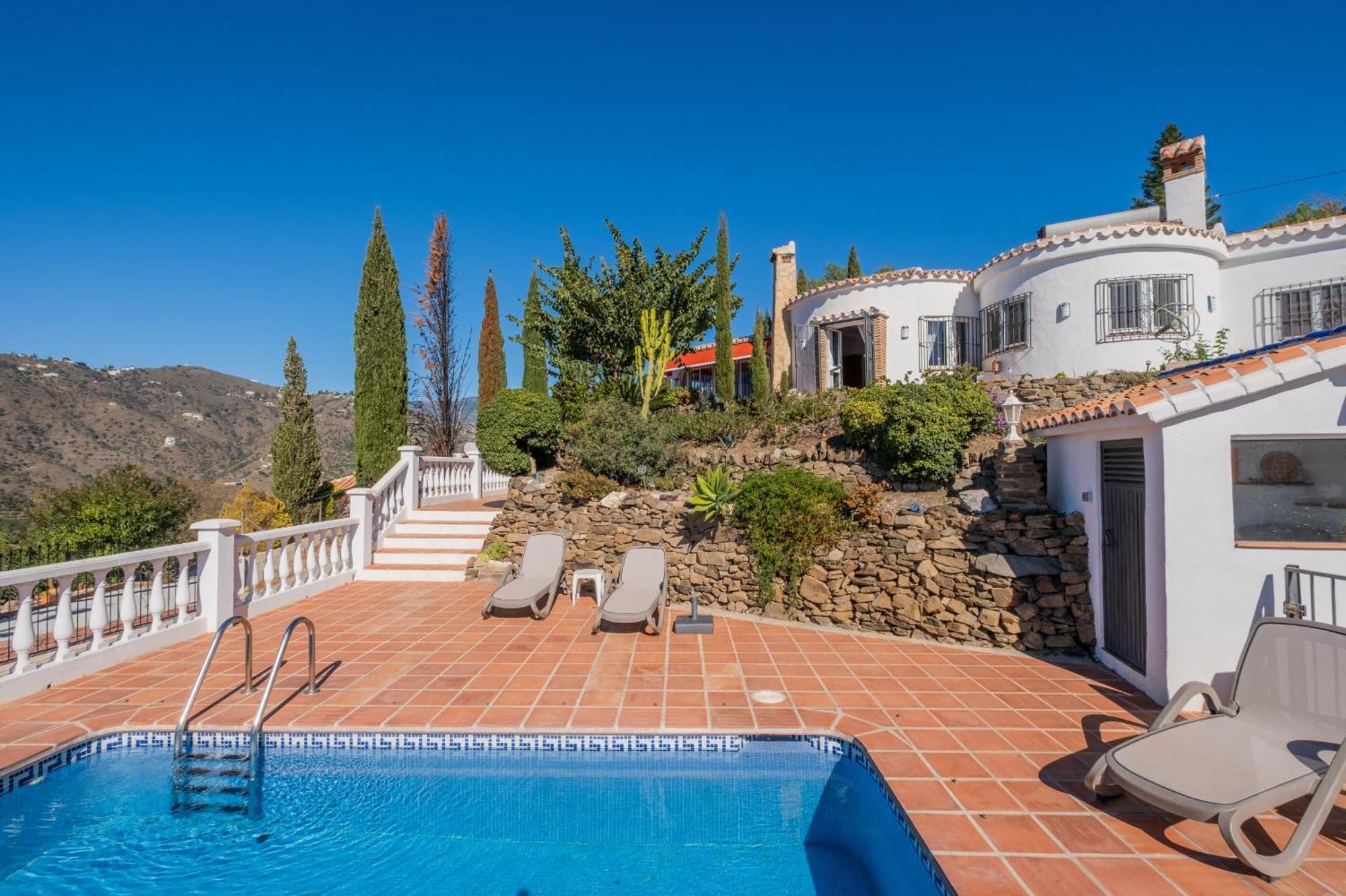 Casa La Siesta Villa With Magical View Own Pool Malaga Exterior photo
